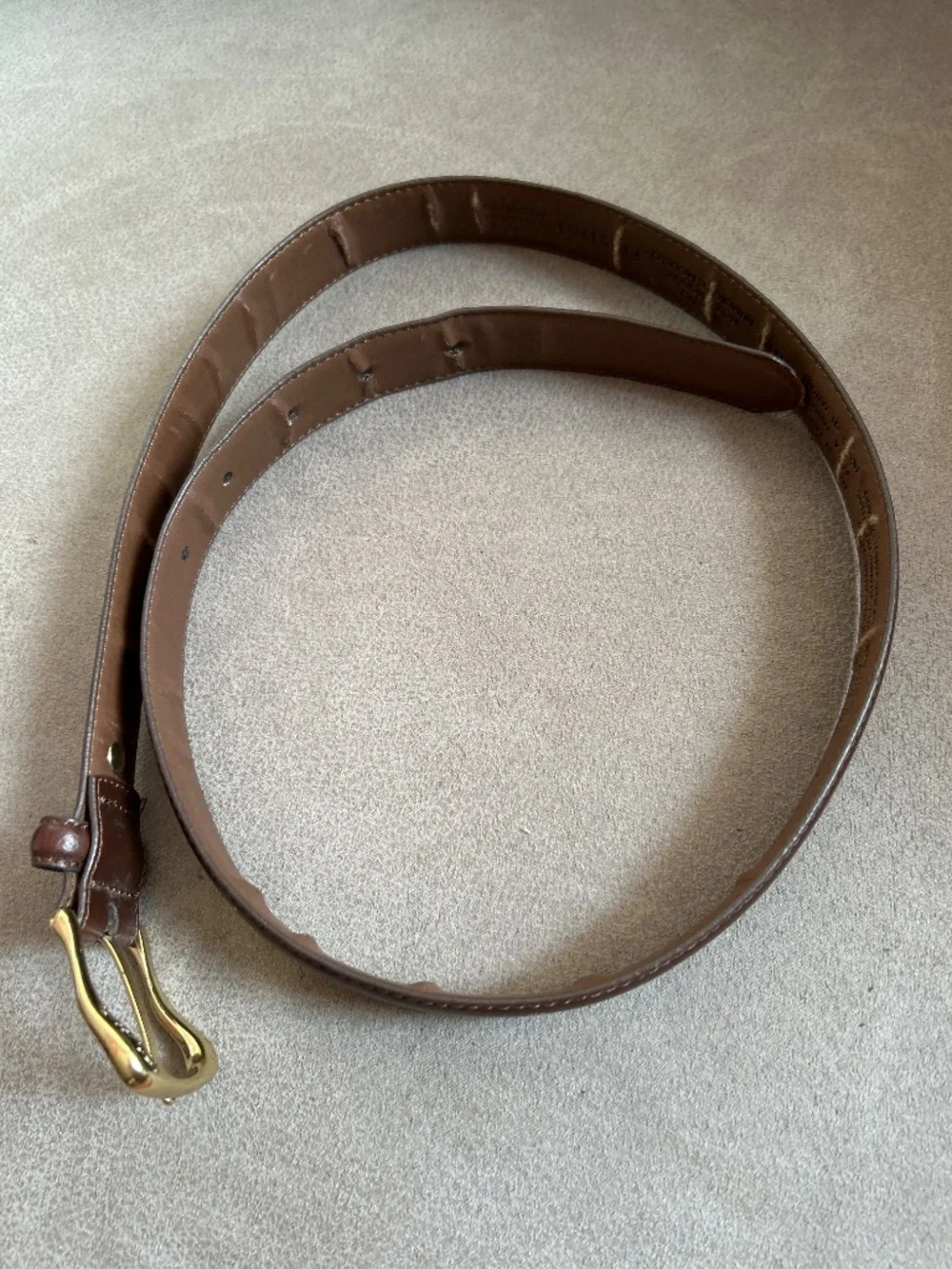 Vtg Liz Claiborne brown leather belt
